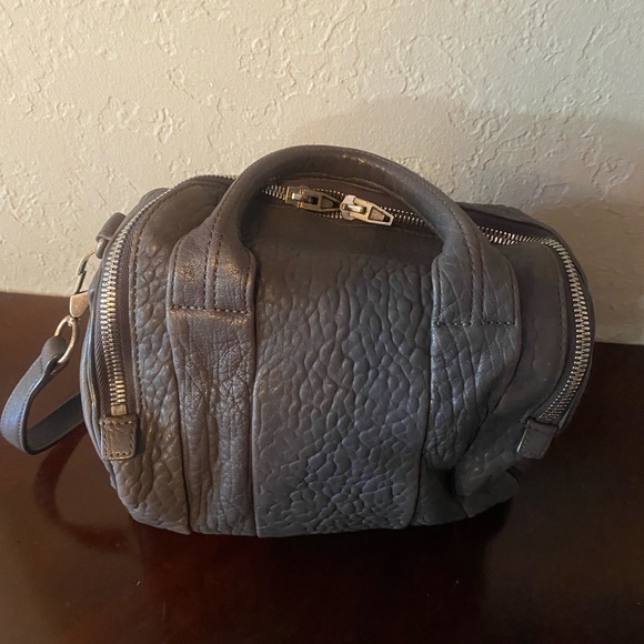 ALEXANDER WANG Rocky Rockie Tundra Gray Cross Body Bag Leather Perfect Condition - Picture 8 of 13